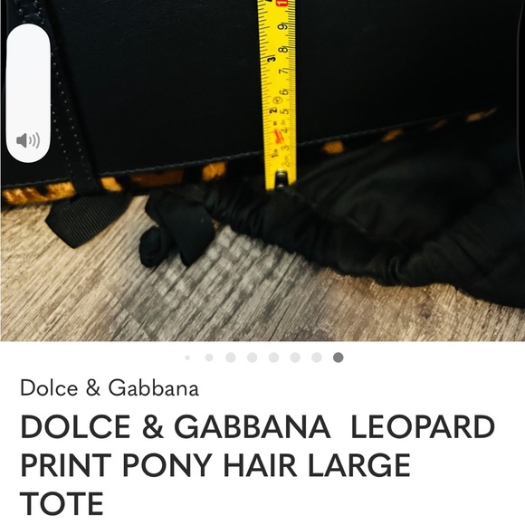 DOLCE & GABANA PONY HAIR -Leopard Print Tote Bag with Black Accents - Picture 12 of 12